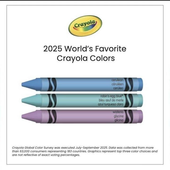 Crayola reveals the World’s favorite colors